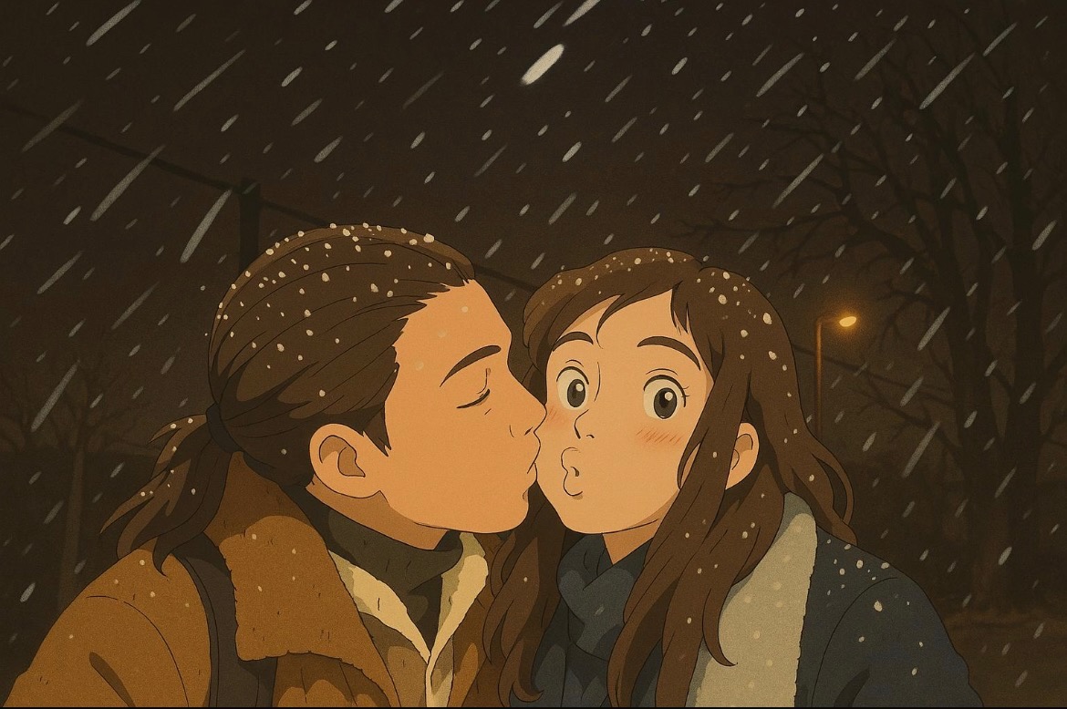 Ghibli-style illustration of us together